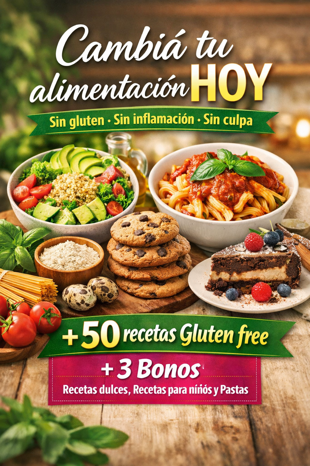 Cambiá tu alimentación hoy Sin gluten · Sin inflamación · Sin culpa | Recetario Gluten Free
